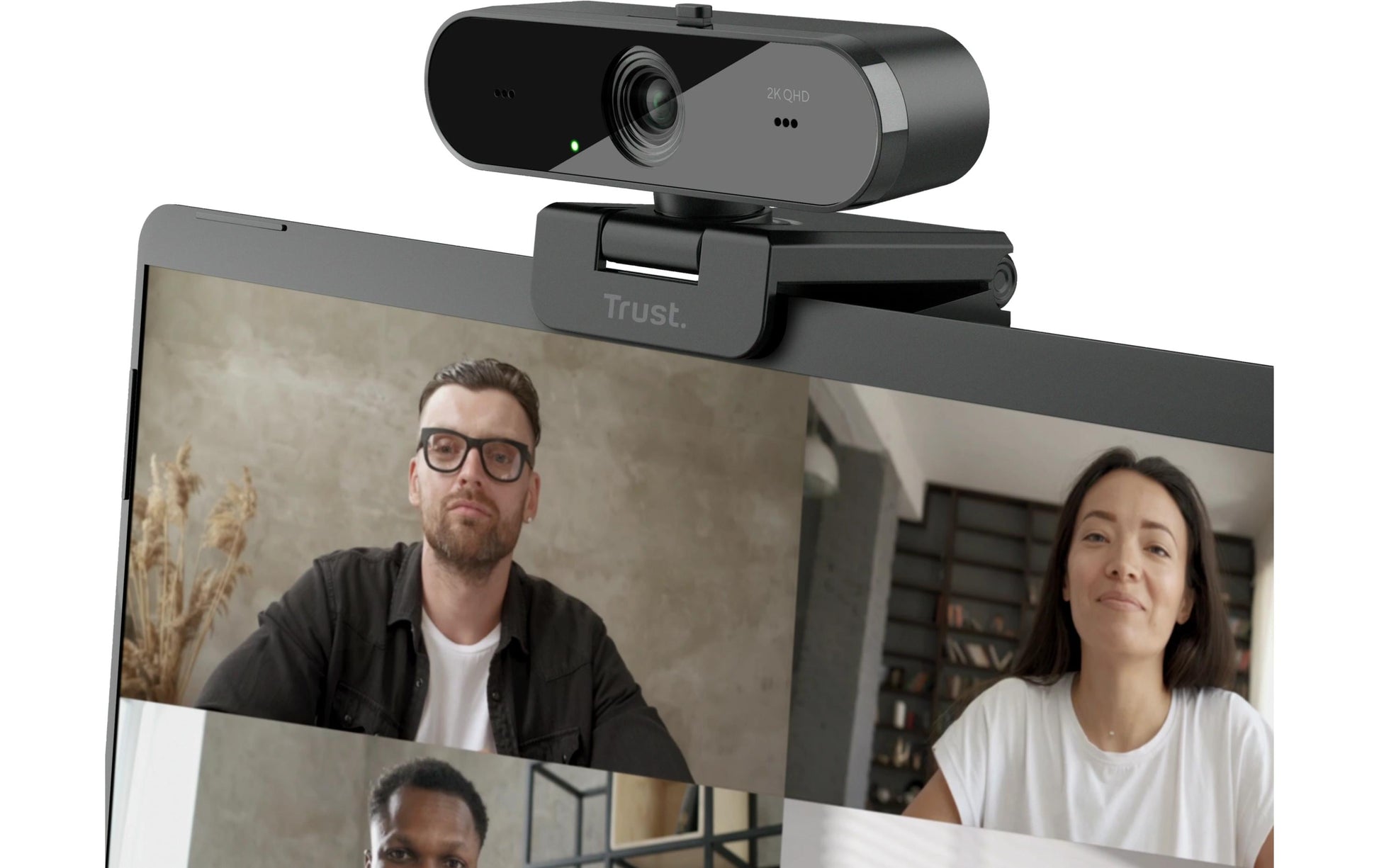 Trust Taxon – Webcam – 2K QHD, bis 30 fps, USB 2.0, Autofokus, Privacy-Shutter, 92° FOV, Schwarz