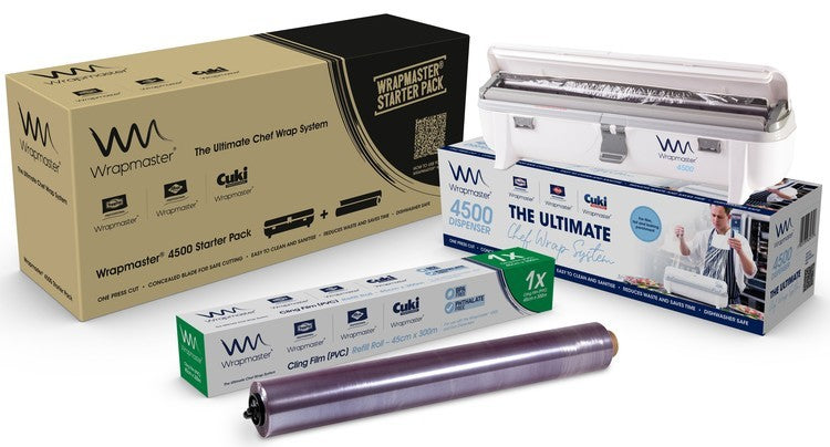 Wrapmaster – Folienspender Starterpaket, 45 cm, 300 m PVC-Folie, 1 Spender + 1 Rolle