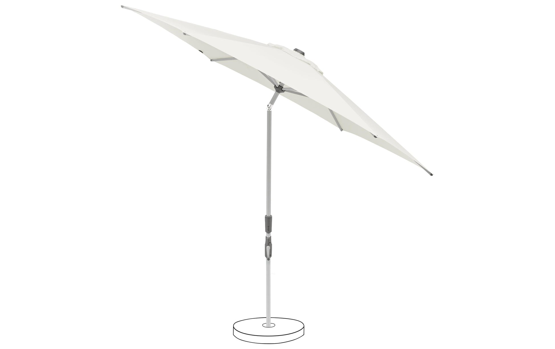 Suncomfort by glatz Stockschirm SLide Aurora – Ø 250 cm – Sandweiss
