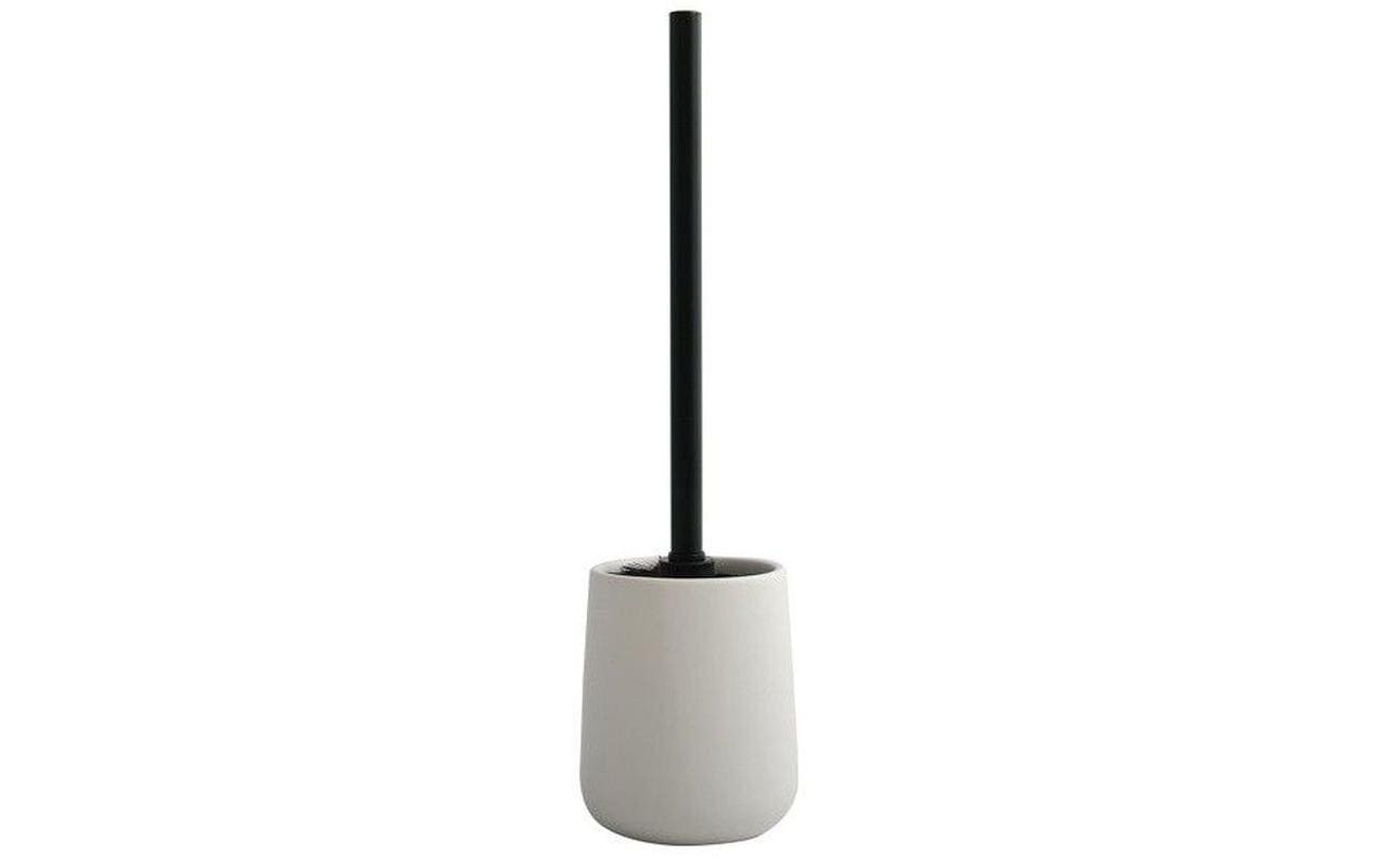 MSV Maonie – WC-Bürstenset – Keramik matt, weiss, mit Deckel, H 38,8 cm, Ø 10,4 cm