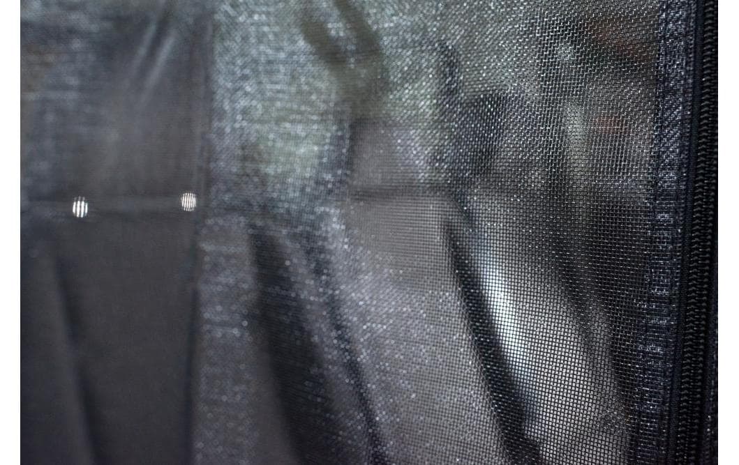 VanQuito Schiebetüren-Moskitonetz – Reissverschluss, Feines Netz – für VW (links) – Schwarz, Polyester