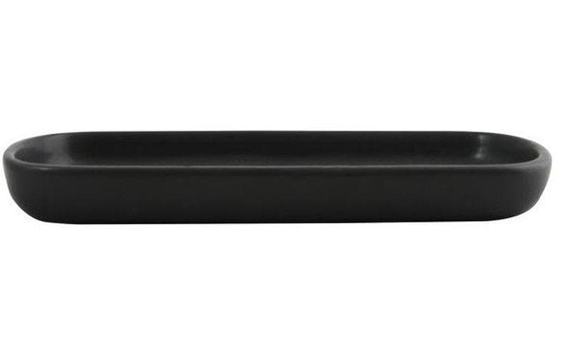 MSV Seifenschale Maonie – Keramik, 25,7×11,5×2,8 cm, Schwarz matt