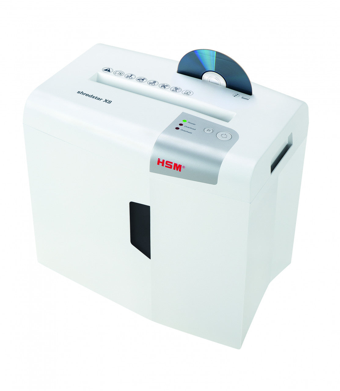 HSM shredstar X8 – Aktenvernichter, DIN P-4, Partikelschnitt 4,5 × 30 mm, 8 Blatt, 18 l