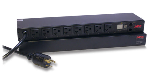 APC Rack-PDU, geschaltet, 1U, einphasig 20 A 120 V, 8×NEMA 5-20R, Eingang NEMA L5-20P, 3,66 m – schwarz