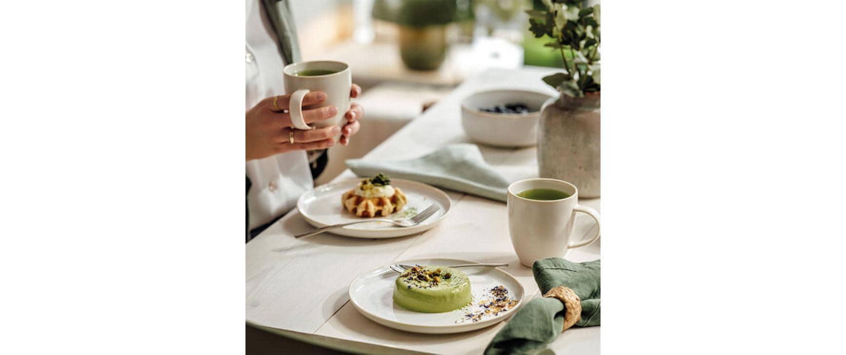 Villeroy & Boch Frühstücksset – Porzellan, weiss, spülmaschinengeeignet, mikrowellengeeignet, 6-teilig