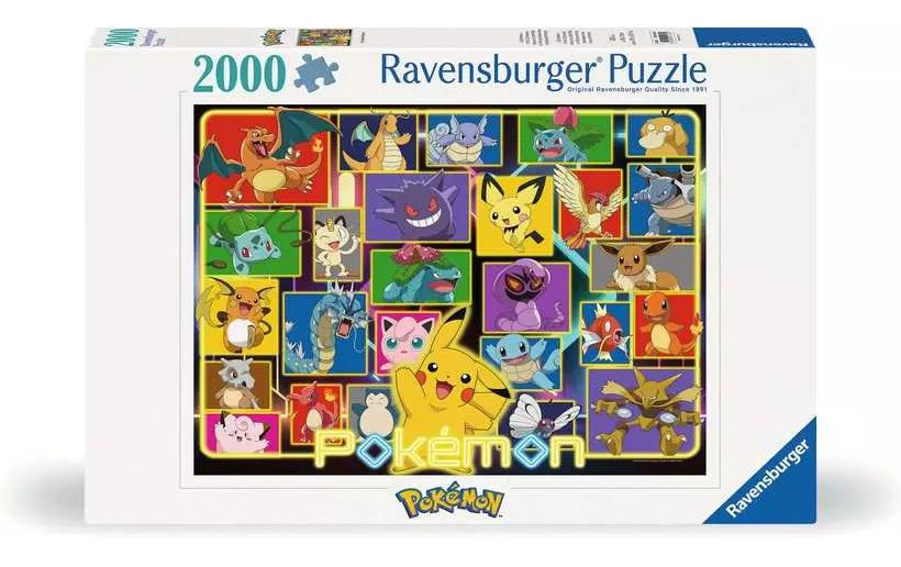 Ravensburger Puzzle Pokémon – leuchtet im Dunkeln – 2000 Teile – 43,3 × 30,1 cm – ab 14 Jahren – mehrfarbig