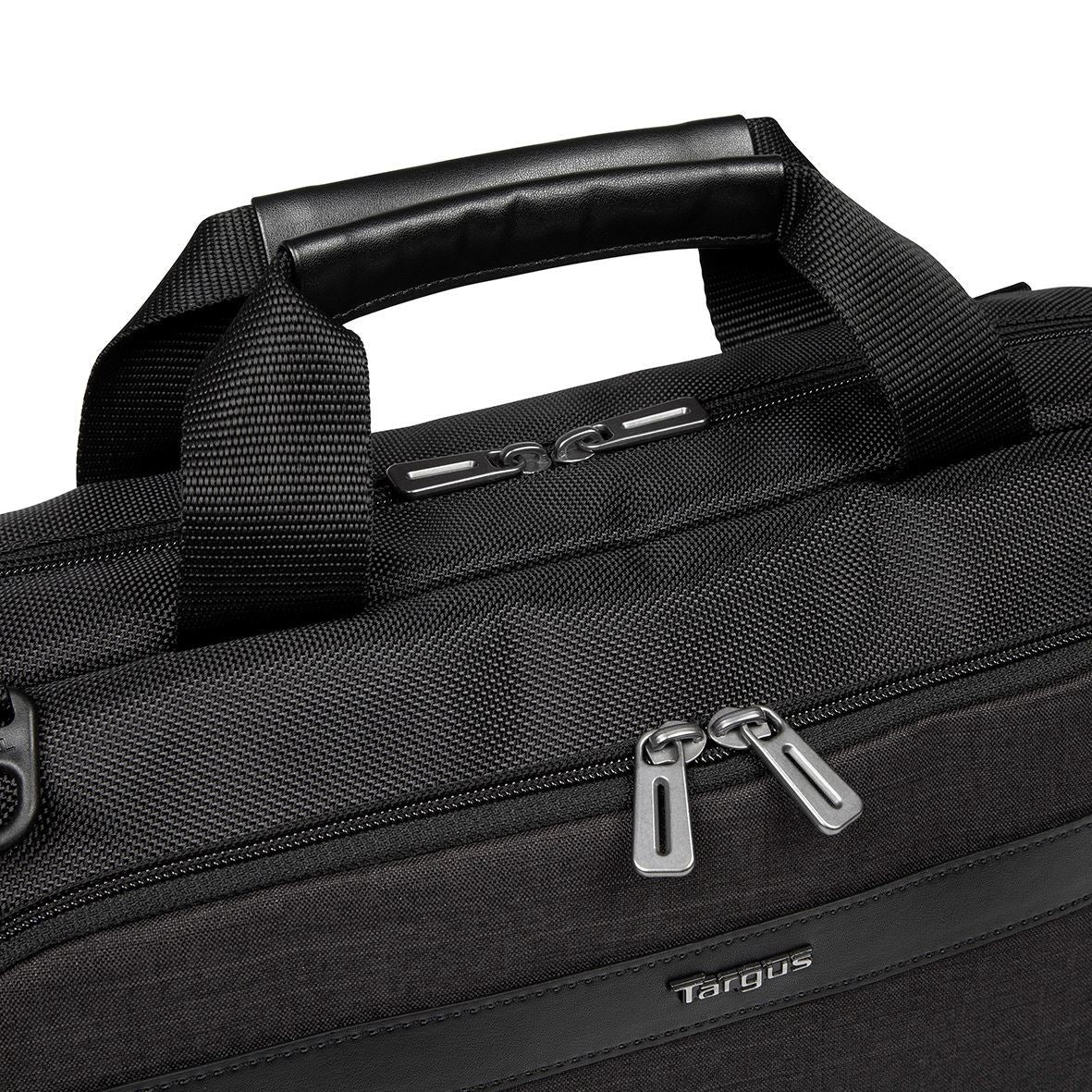 Targus CitySmart Advanced Notebook-Tasche bis 15,6" – Abnehmbarer Schultergurt, Fronttasche – Schwarz/Grau