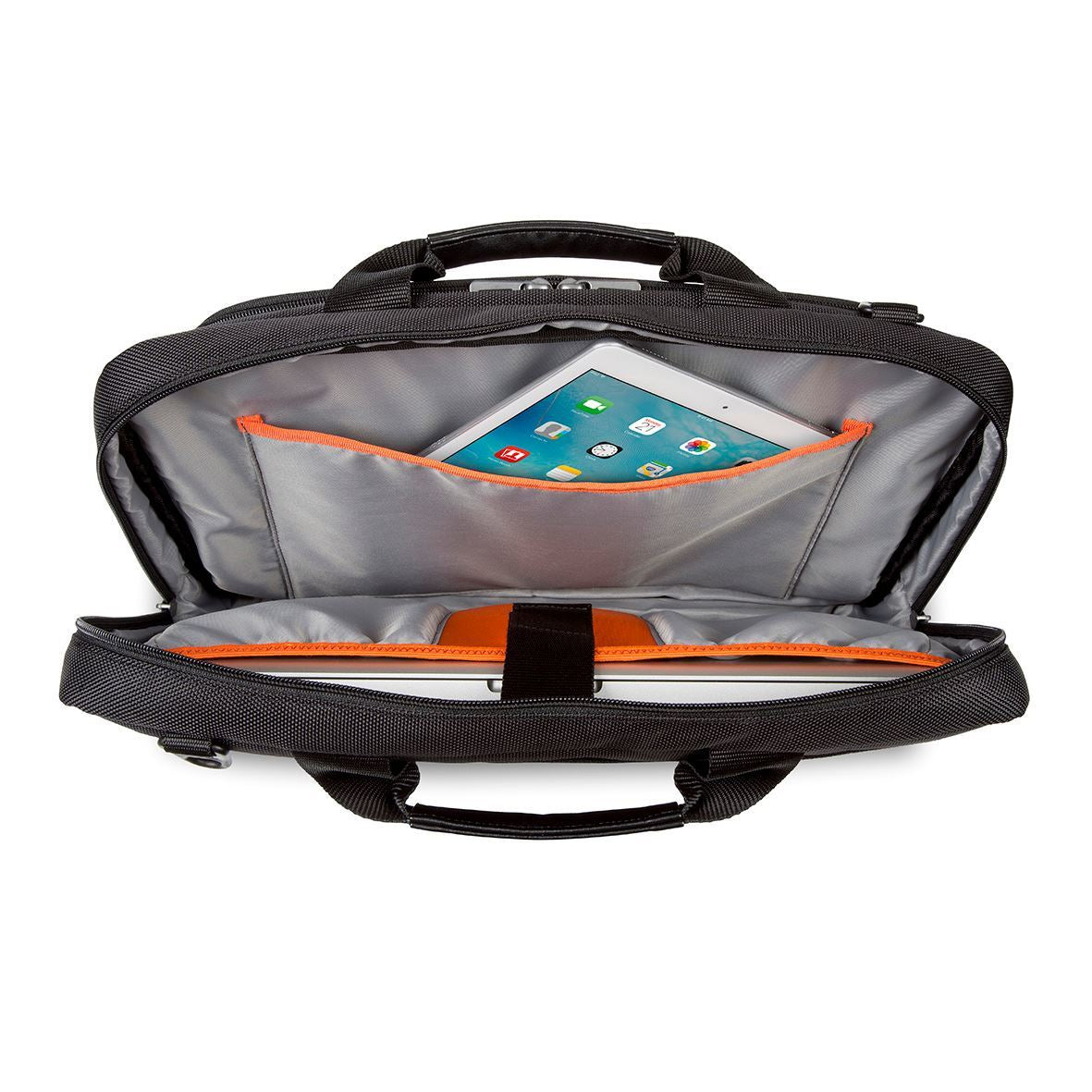 Targus CitySmart Advanced Notebook-Tasche bis 15,6" – Abnehmbarer Schultergurt, Fronttasche – Schwarz/Grau
