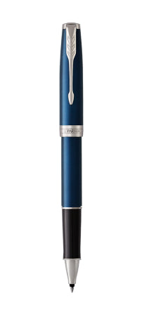 Parker Sonnet Blue Lack – Tintenroller mit Kappe, Schwarz