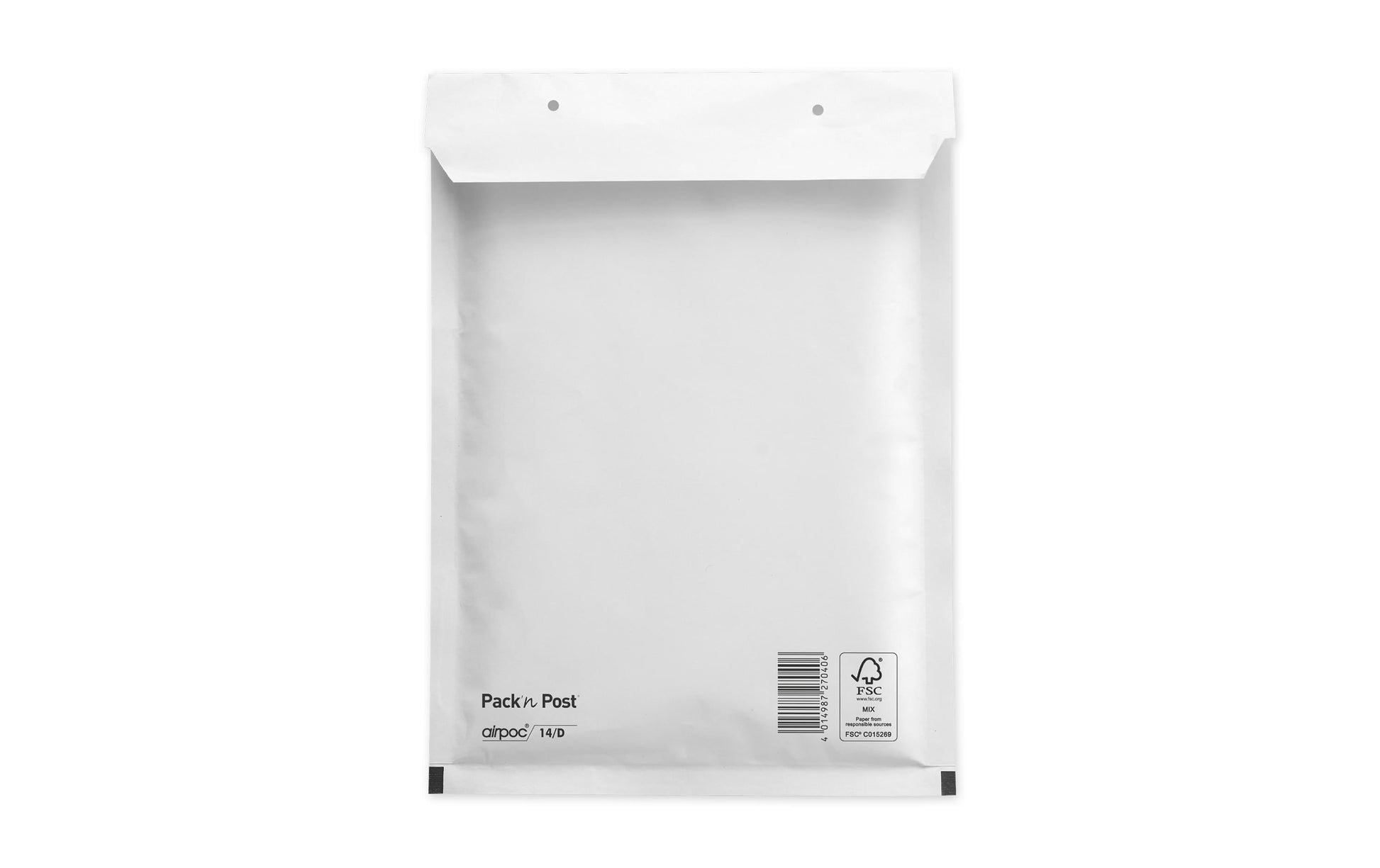 Office Focus Luftpolstertasche – 180 × 265 mm, selbstklebend, weiss, Papier – 100 Stk.