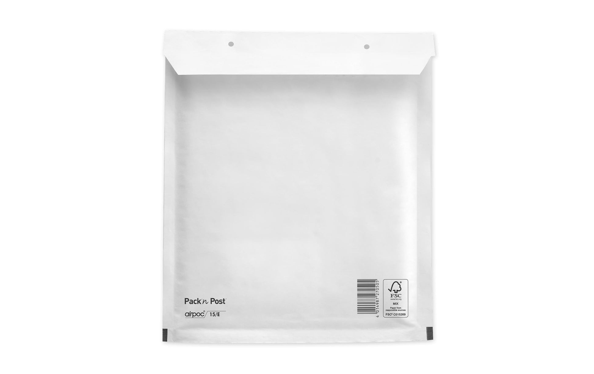 Office Focus Luftpolstertasche – 220 × 265 mm, selbstklebend, weiss – 100 Stk.