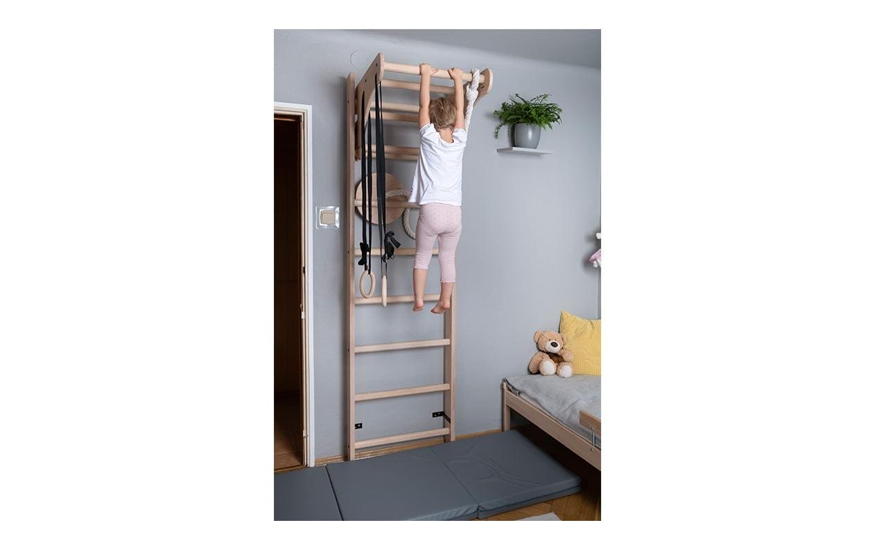 BenchK Universal-Trainingsmatte – 60 × 180 cm, 8 cm dick – grau – Schaum, Eco-Leder