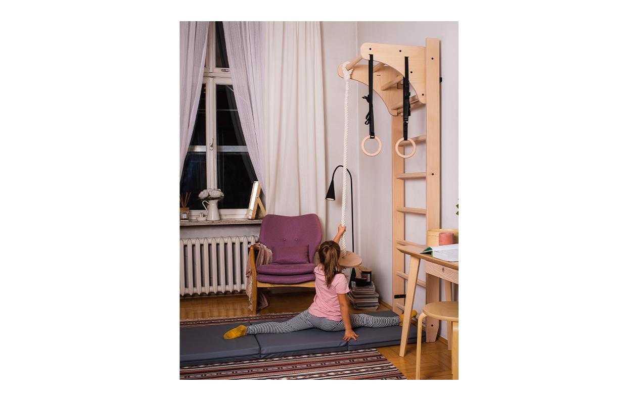 BenchK Universal-Trainingsmatte – 60 × 180 cm, 8 cm dick – grau – Schaum, Eco-Leder