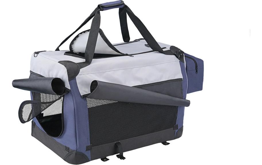 Nobby Weicher Haustierträger – für Katze, Hund – 82 × 59 × 59 cm – Blau/Grau – Nylon