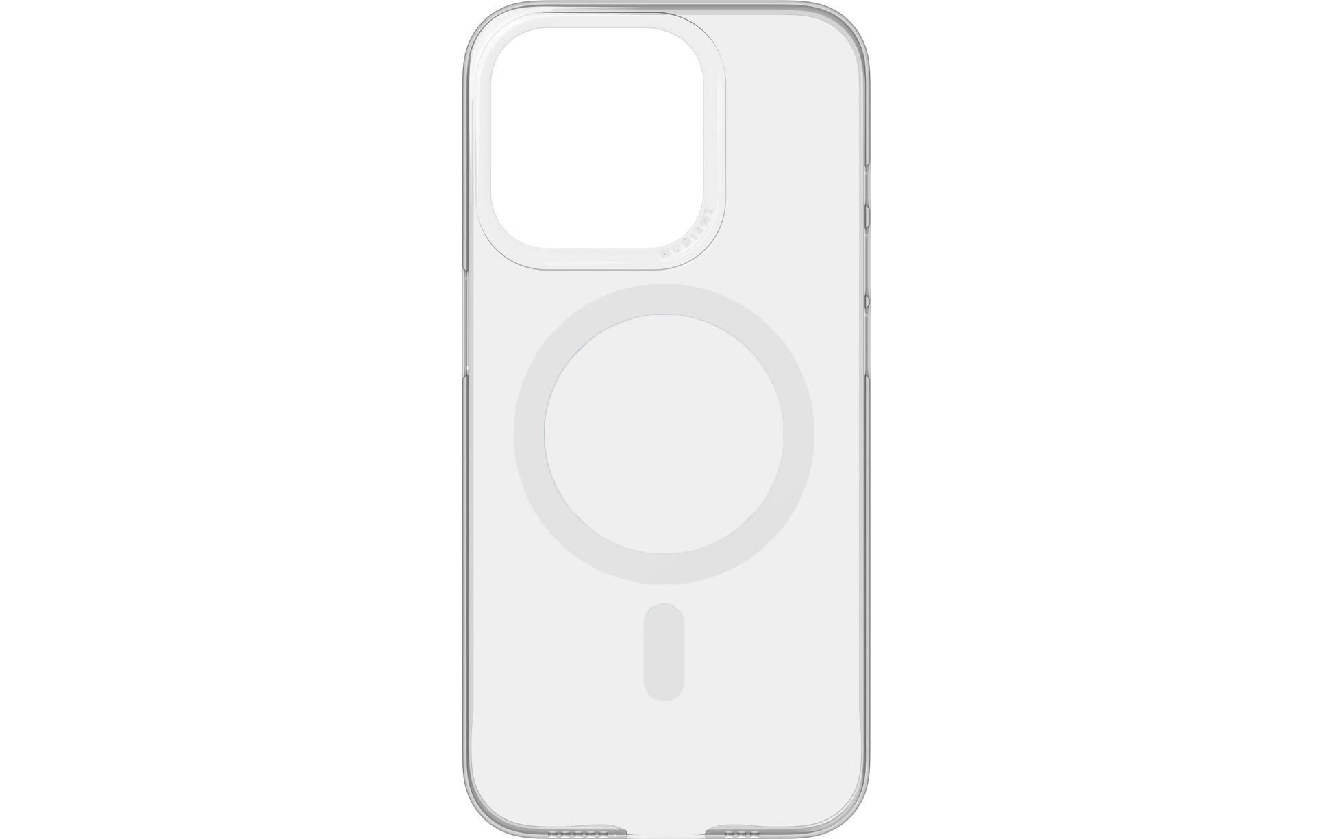 Nudient – Backcover – für Apple iPhone 15 Pro – transparent – recycelbarer Kunststoff – MagSafe-kompatibel