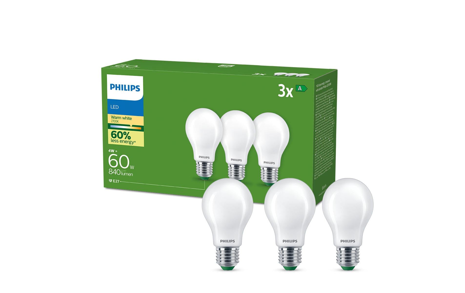 Philips Leuchtmittel E27 – 470 lm, 2700 K