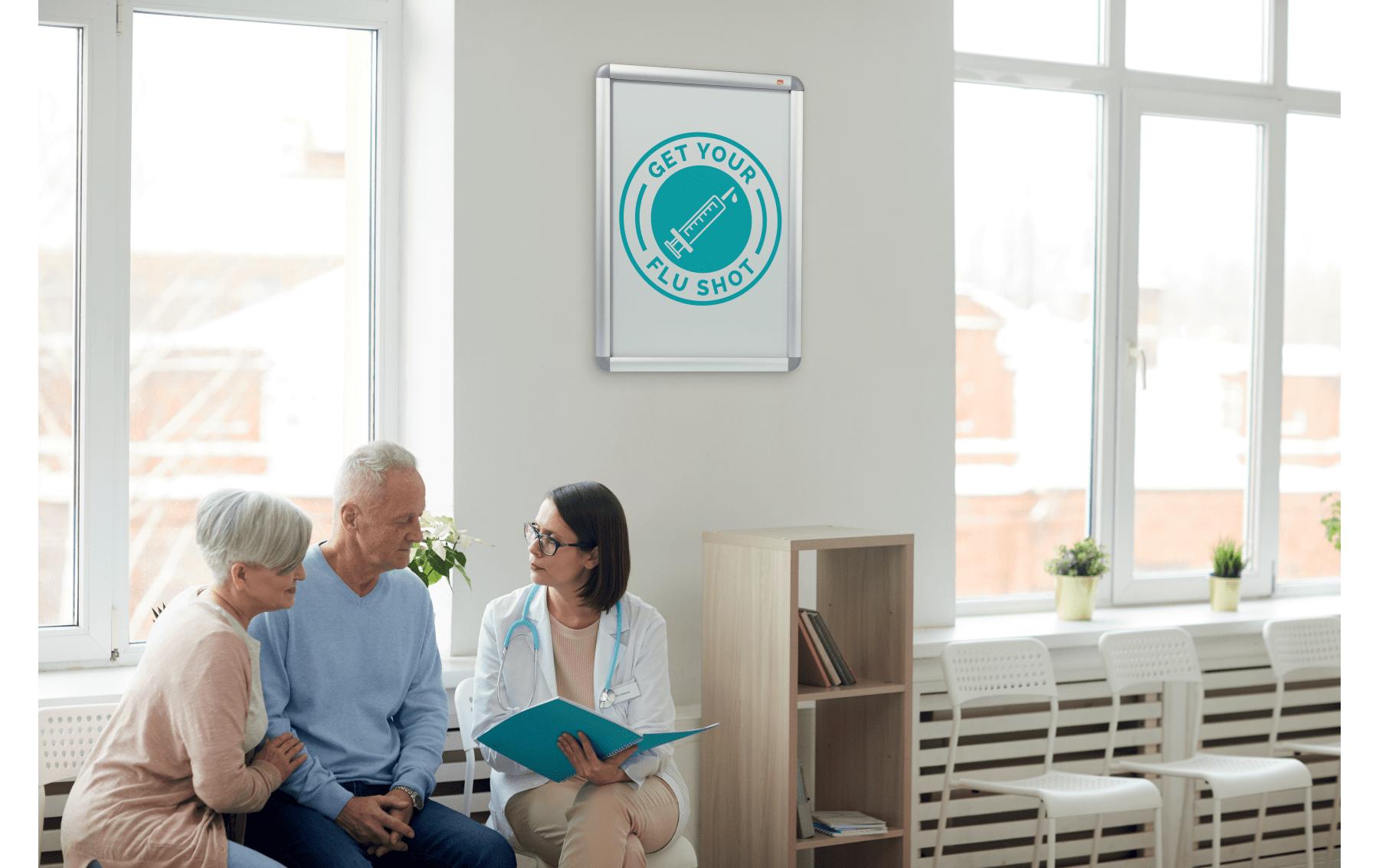 Nobo Plakatrahmen – 341 × 468 mm, silber, Metall, für A3