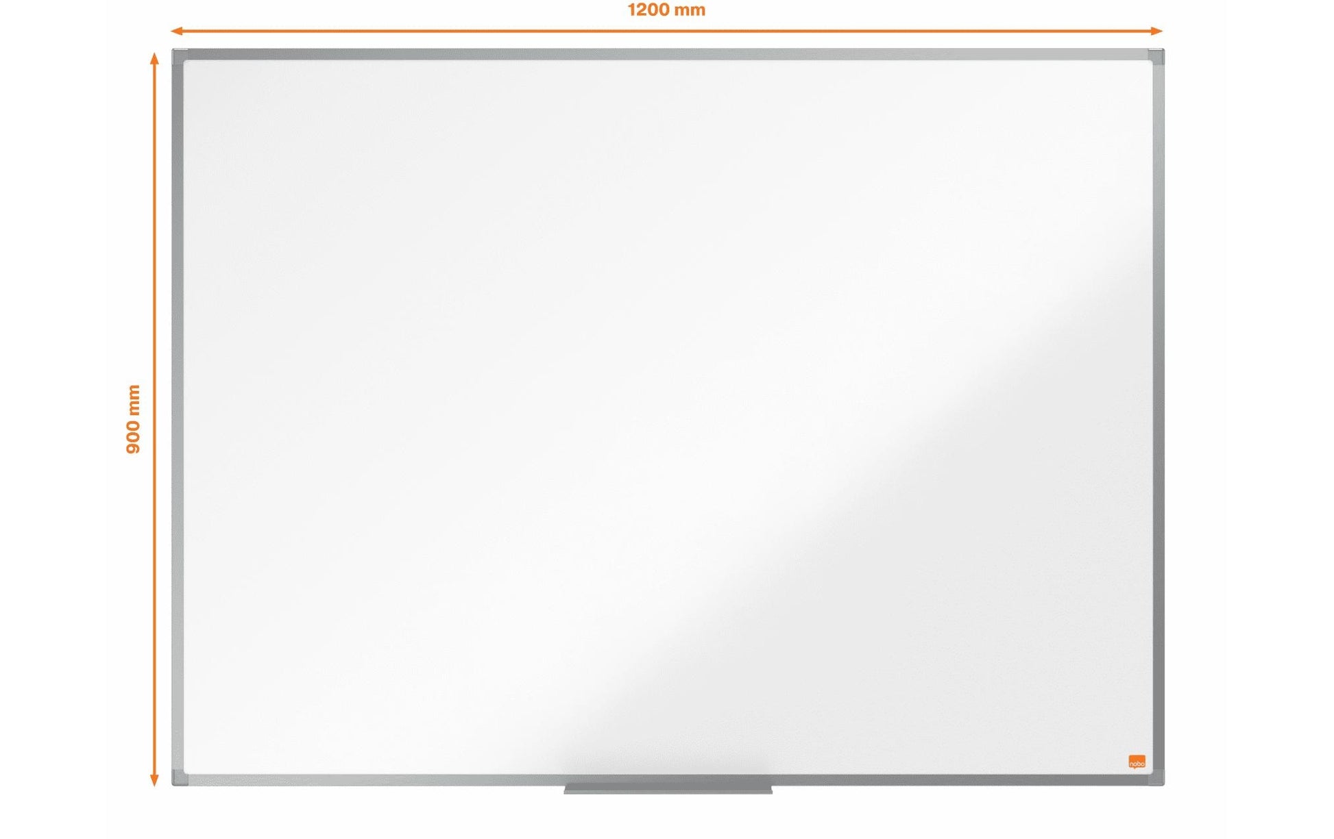 Nobo Whiteboard – 120 × 89,2 cm, Emaille, magnetisch, Alu-Rahmen, Wandmontage