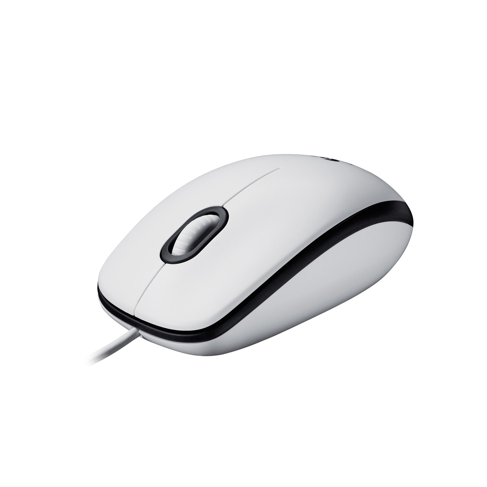 Logitech M100 – Maus – Kabelgebunden (USB‑A), 1000 DPI, beidhändig, Weiss