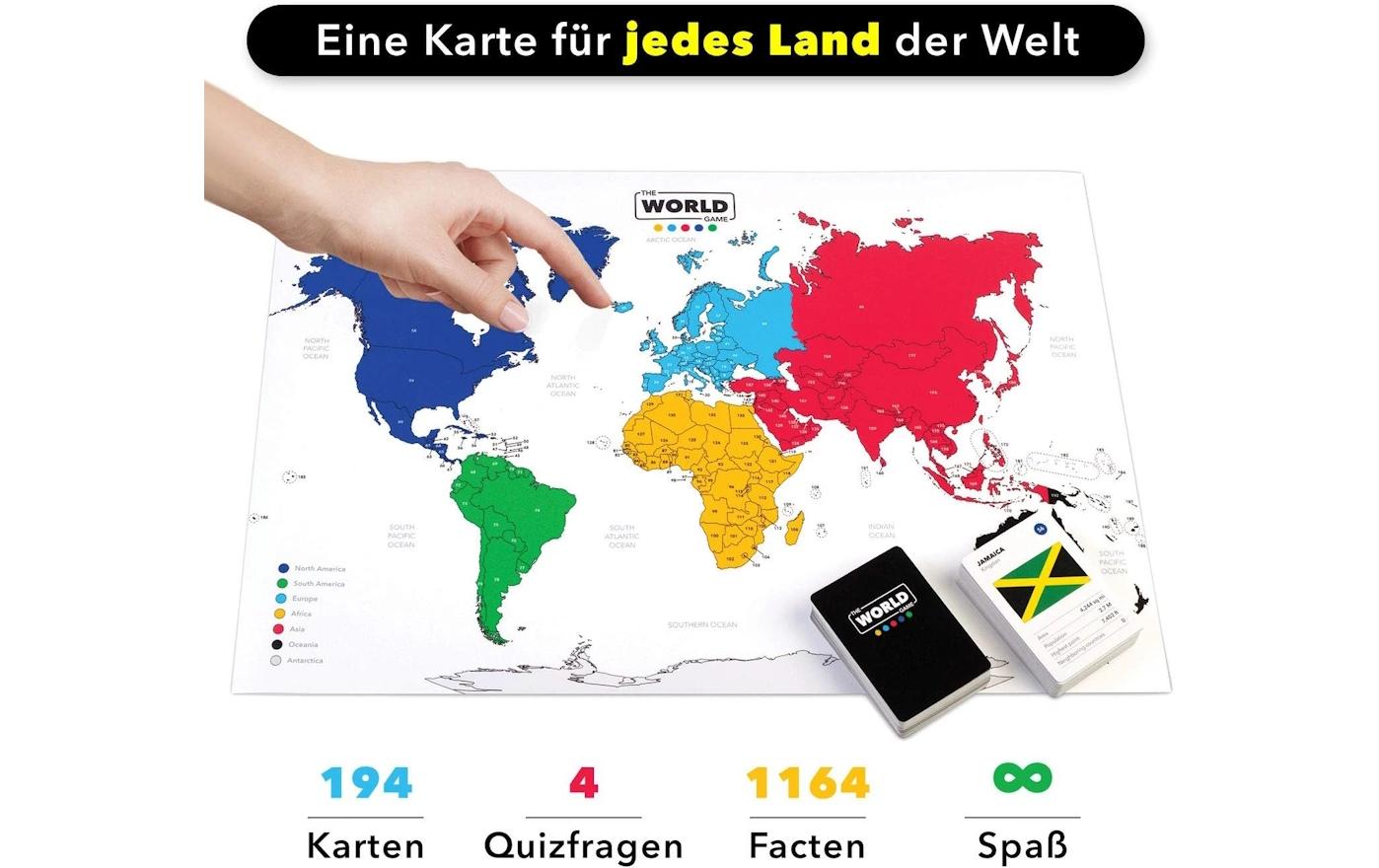 The World Game Geographie – Kartenspiel, 2–5 Spieler, ab 8 Jahren, 45 Min., DE