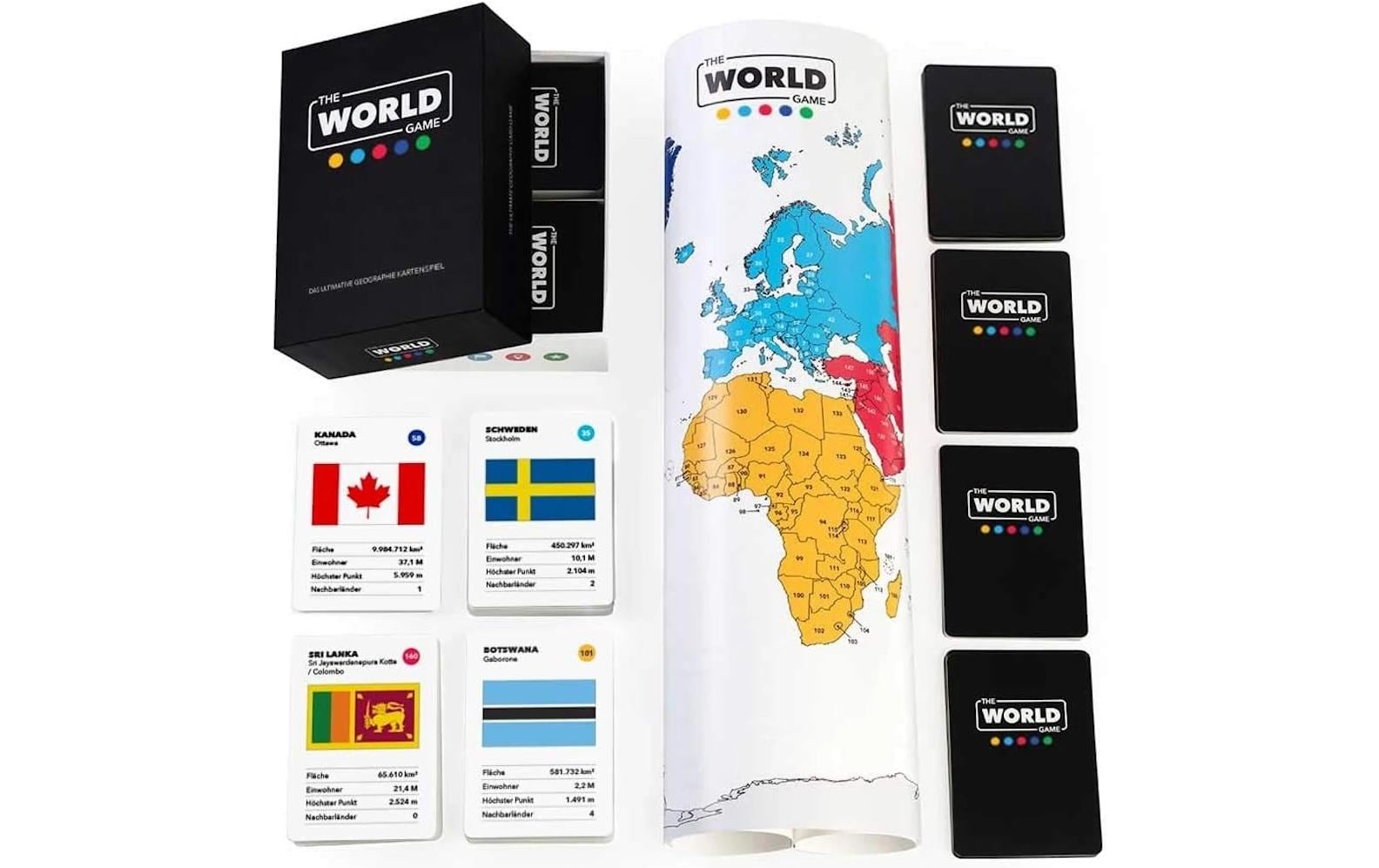 The World Game Geographie – Kartenspiel, 2–5 Spieler, ab 8 Jahren, 45 Min., DE
