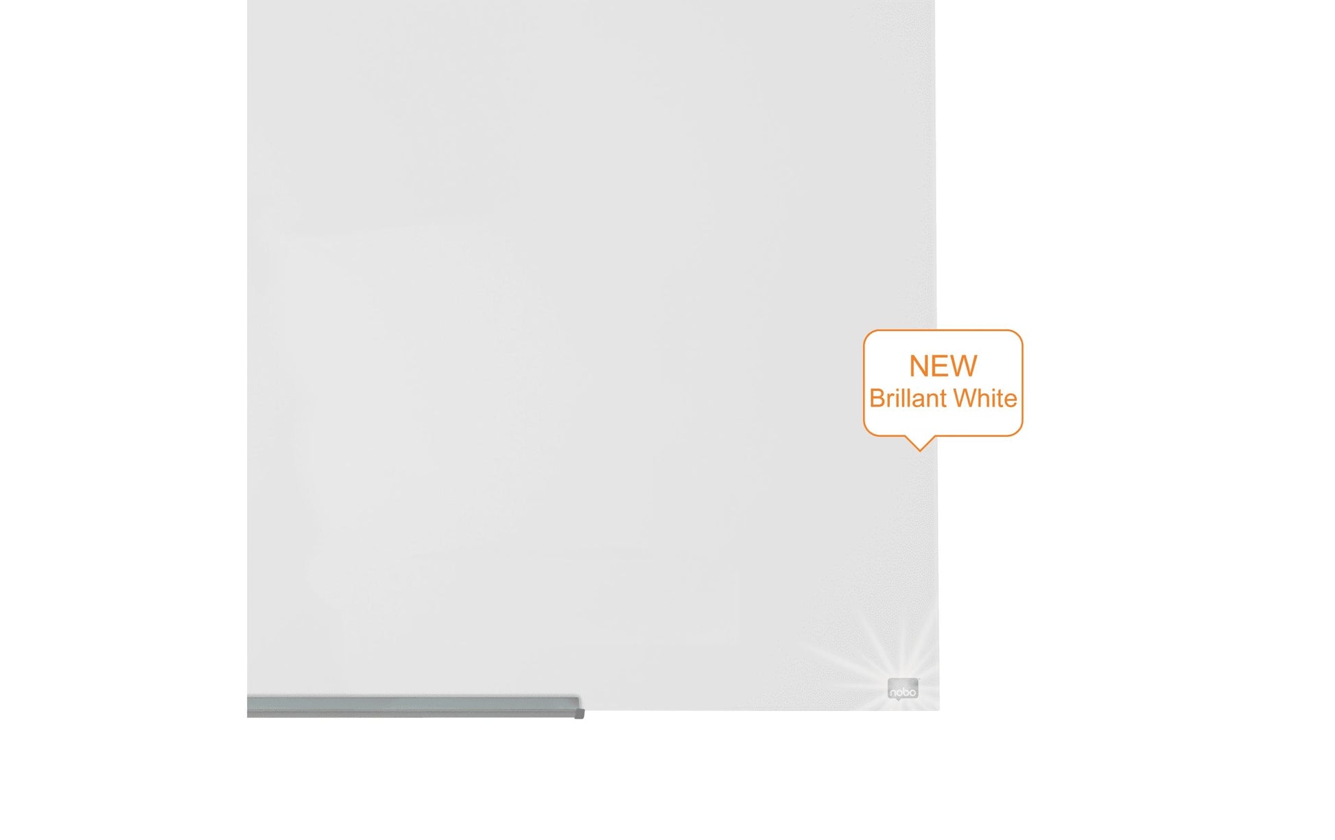 Nobo Whiteboard – 126 × 71 cm, Glas, magnetisch, Wandmontage, inkl. Stift, Magnete, Montagesatz