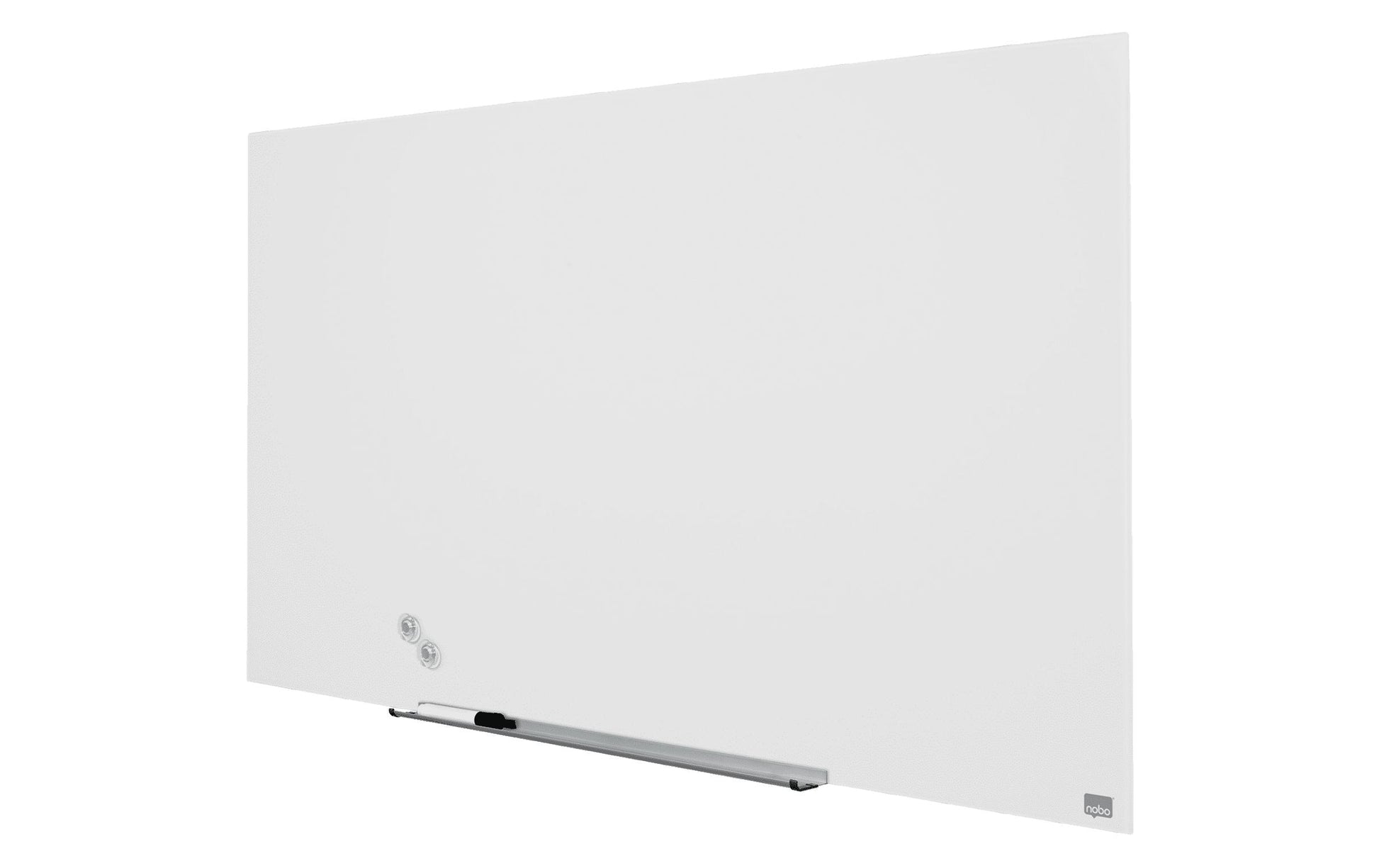 Nobo Whiteboard – 126 × 71 cm, Glas, magnetisch, Wandmontage, inkl. Stift, Magnete, Montagesatz