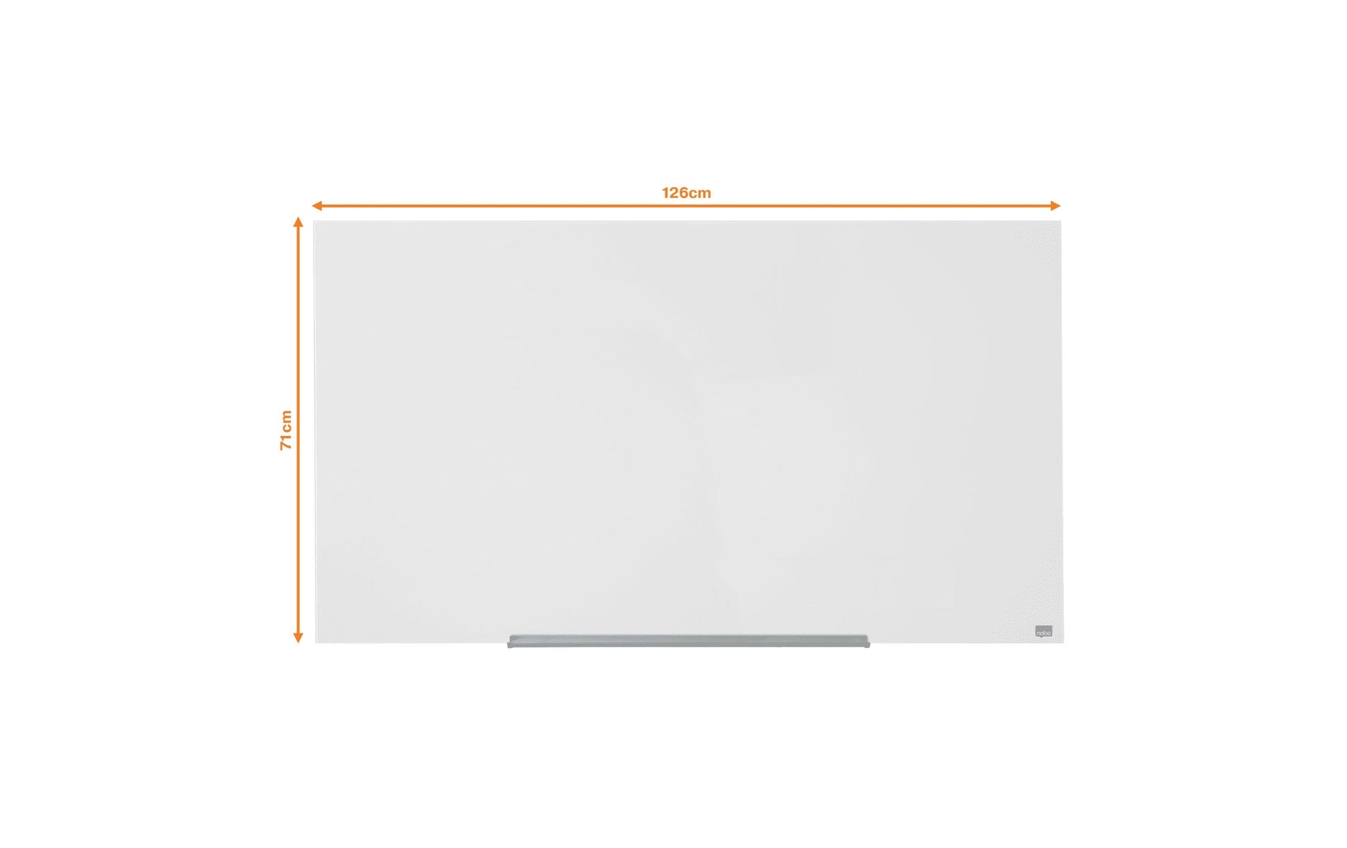 Nobo Whiteboard – 126 × 71 cm, Glas, magnetisch, Wandmontage, inkl. Stift, Magnete, Montagesatz