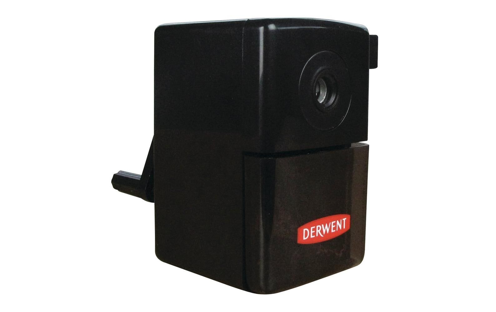Derwent Spitzdose – für Ø ab 8 mm – Kunststoff – schwarz – automatischer Schneidstopp, mit Kurbel