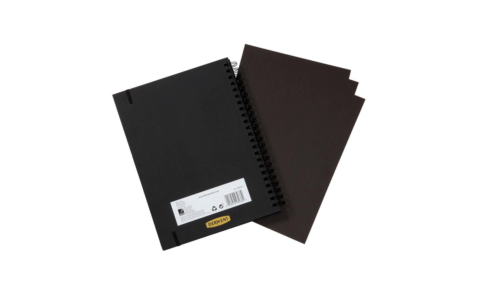 Derwent Malbuch – A4 – 200 g/m² – Spiral – 40 Blatt – Schwarz