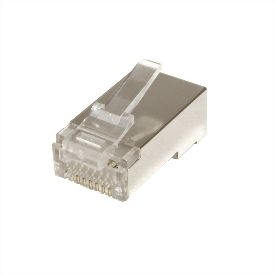 VALUE 21.99.3065 Modularstecker – RJ-45, Cat6, STP, Metallisch/Transparent, Packung 100