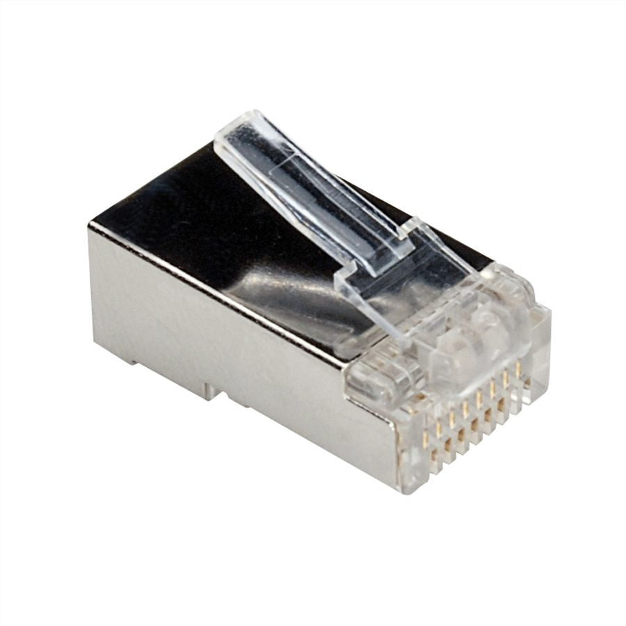 VALUE 21.99.3065 Modularstecker – RJ-45, Cat6, STP, Metallisch/Transparent, Packung 100