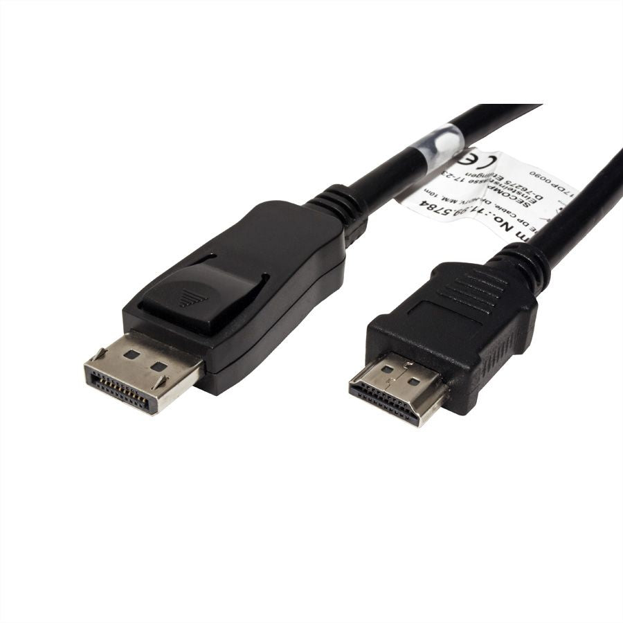 VALUE DisplayPort auf HDMI Kabel DP 1.1 1080p 60 Hz – 10 m – für TV mit HDMI-Port