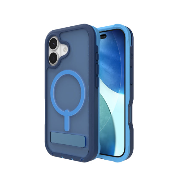 ZAGG Backcover Rainier Snap – für Apple iPhone 17 – Bryce Cobalt Horizon – Snap-/Lock-Verschluss