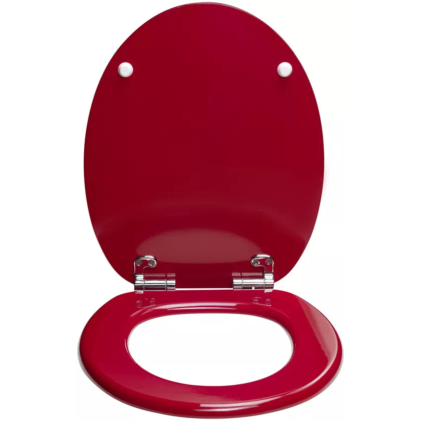 Diaqua Bilbao – Toilettensitz – MDF, Kunststoff, Rot, 37,1 × 45,9 cm