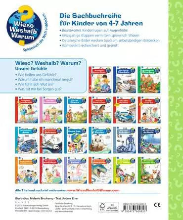 Ravensburger Buch – WWW58 Unsere Gefühle, Spiralbindung, 16 Seiten, Deutsch, ab 7 Jahren