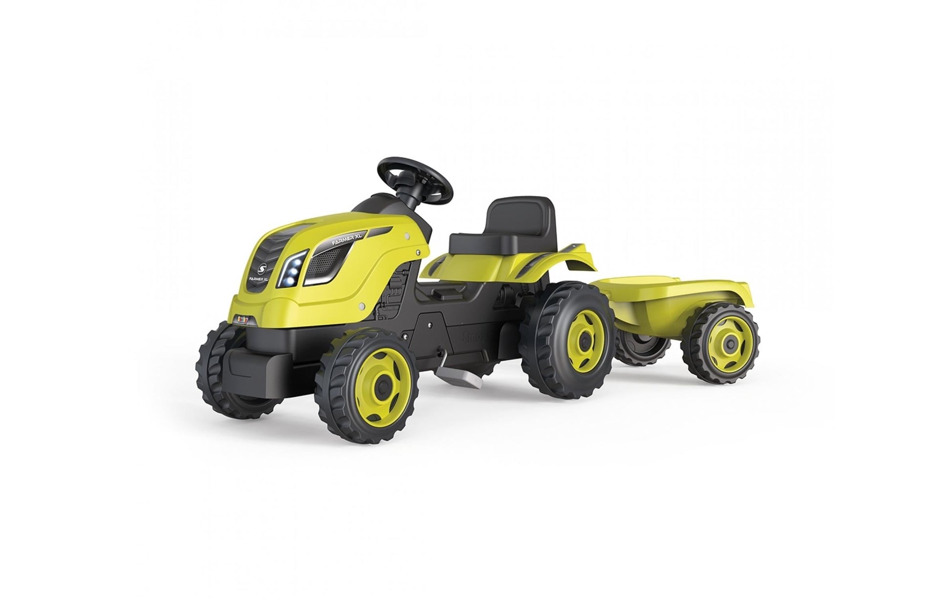 Smoby Traktor Farmer XL – mit Anhänger, Hupe – 44 × 54,5 × 142 cm – ab 3 J.