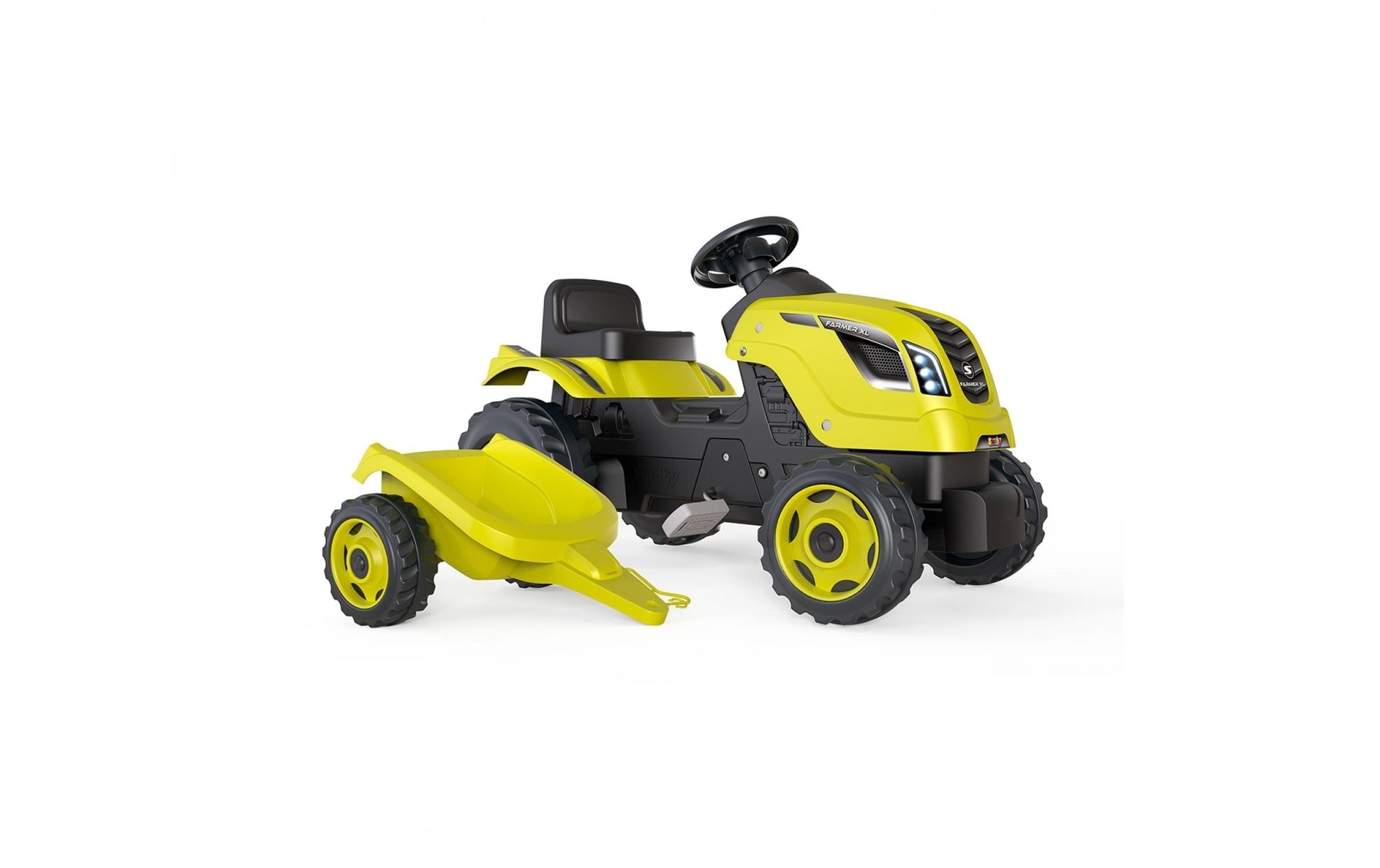 Smoby Traktor Farmer XL – mit Anhänger, Hupe – 44 × 54,5 × 142 cm – ab 3 J.