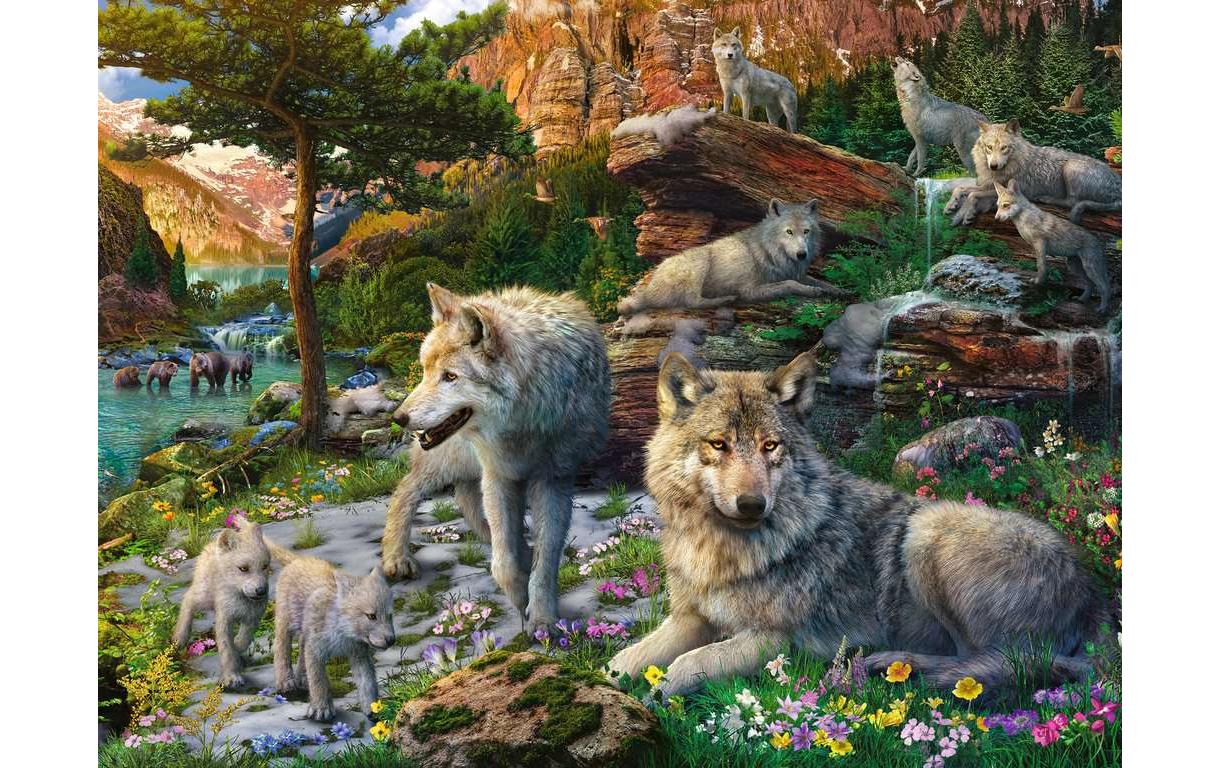 Ravensburger Puzzle Wolfsrudel – 1000 Teile – 70 × 50 cm – ab 14 Jahren