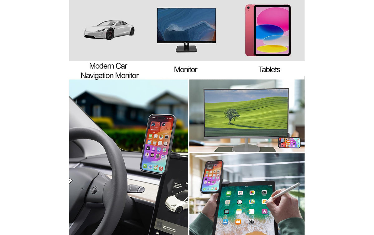 4smarts Auto-Halterung, Lüftungsklemme & Saugnapf, 360° drehbar – universal – Schwarz, ABS/Silikon