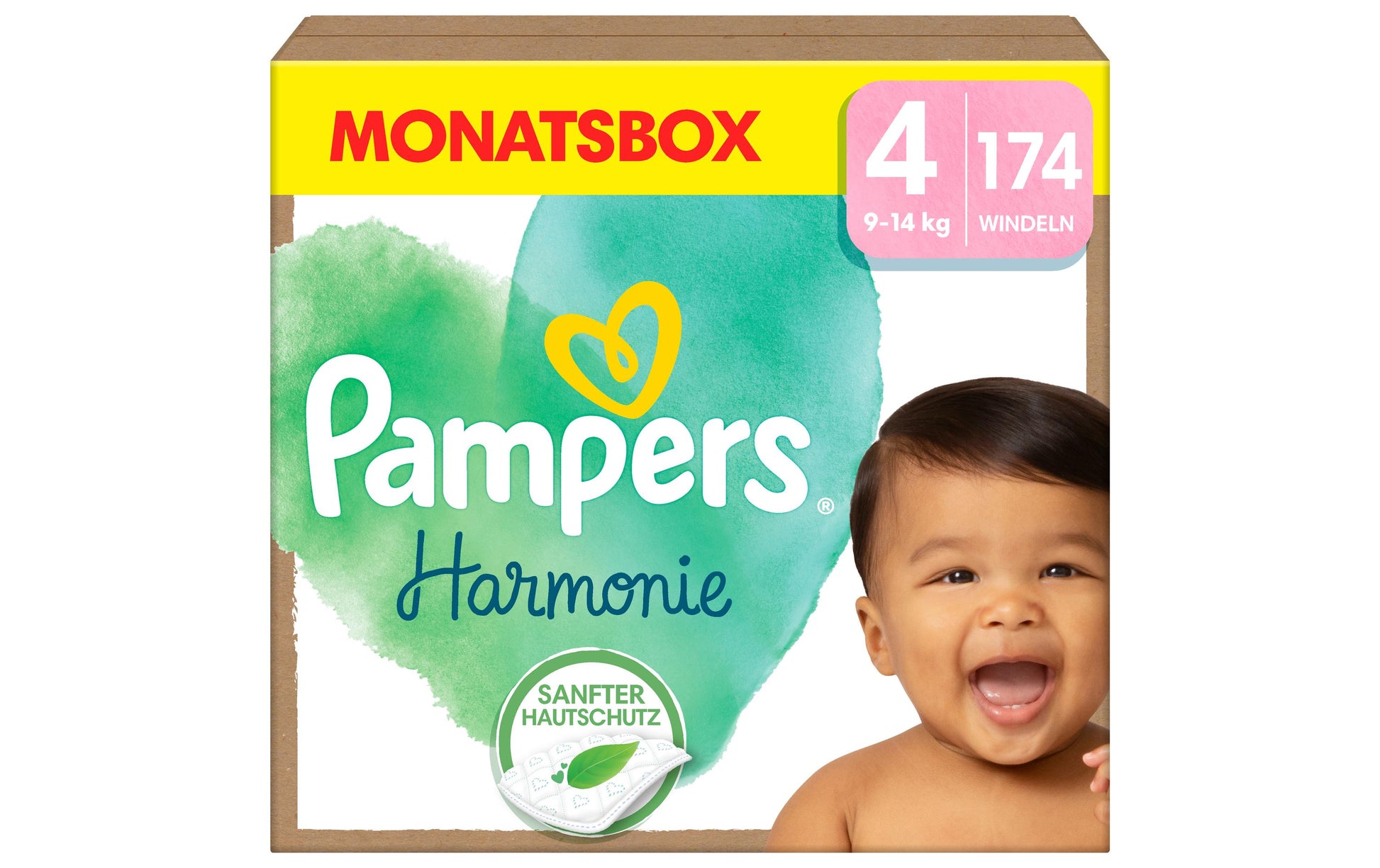 Pampers Windeln – Grösse 4 (9–14 kg) – 174 Stk – weiss