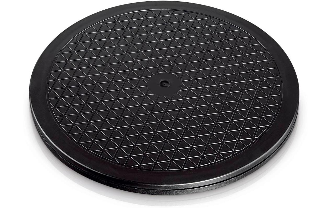 Hama Drehteller Ø 40 cm – 360° drehbar, Tragkraft 100 kg – schwarz – Universal-Drehteller XL