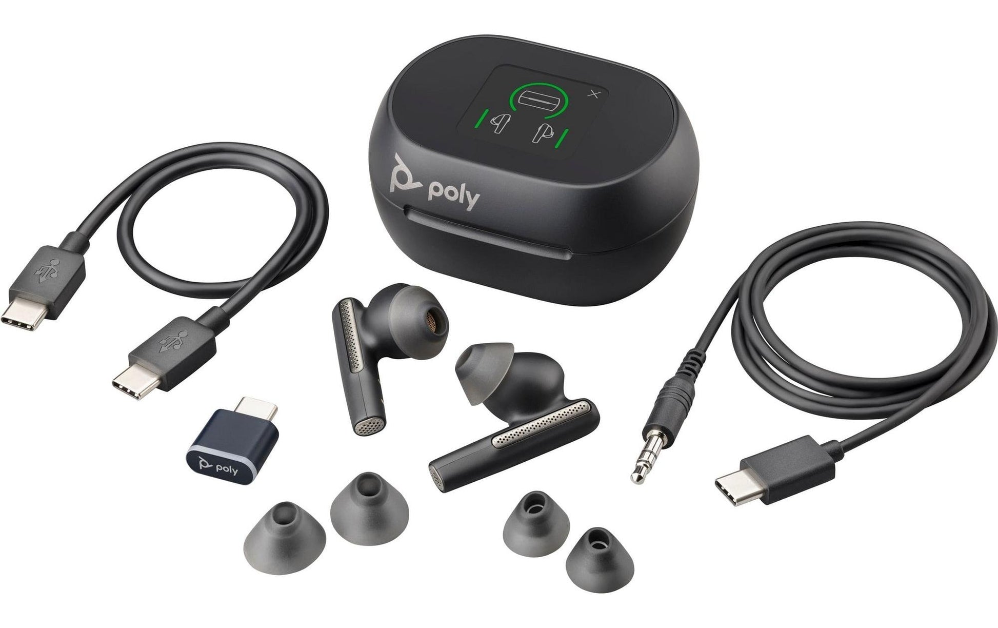 Poly Voyager Free 60+ UC – True Wireless In-Ear Kopfhörer – Bluetooth 5,3, ANC – schwarz – bis 24 h