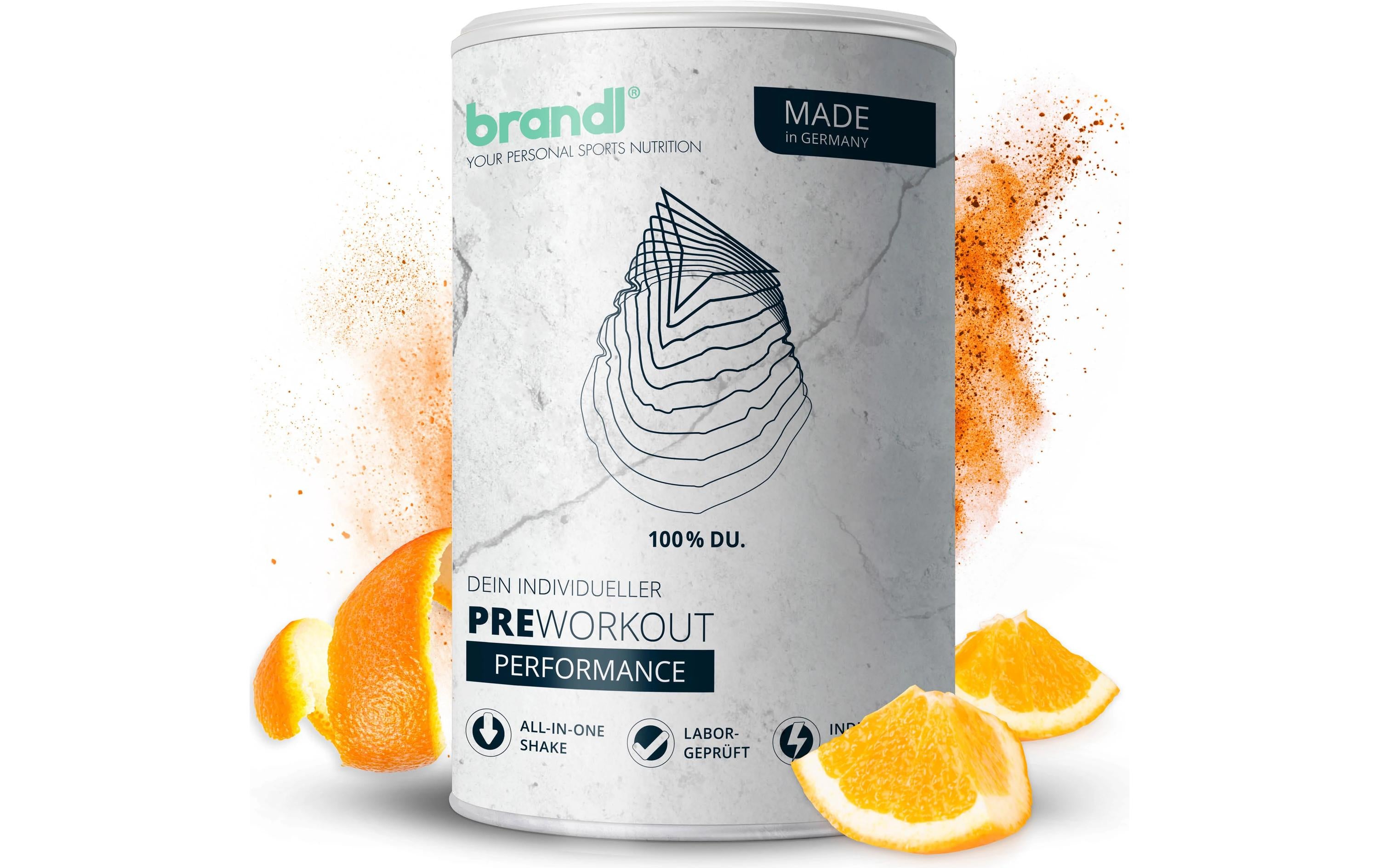 Brandl-Nutrition Pre-Workout Pulver Yerba Mate & Guarana – 500 g
