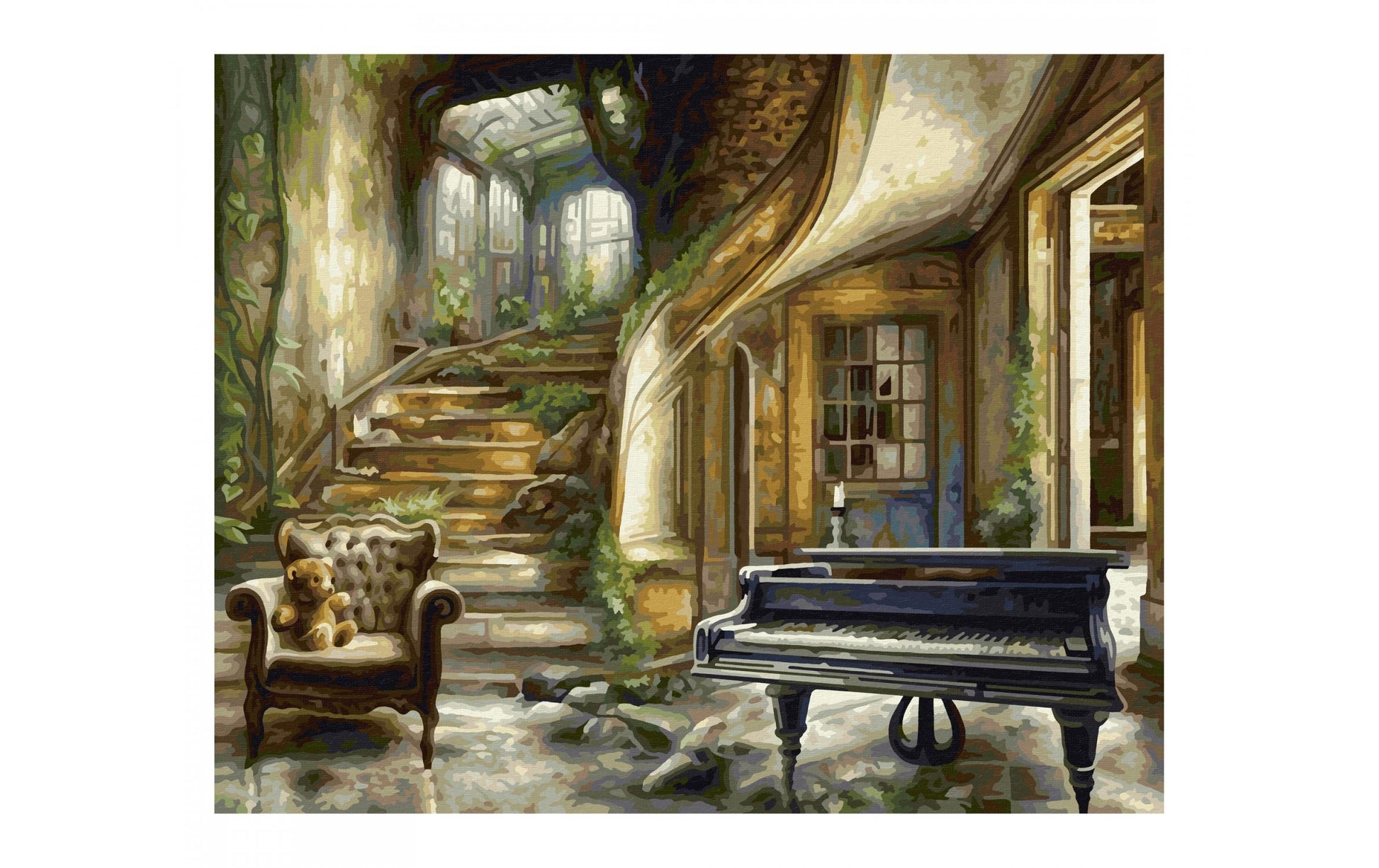 Schipper Malen-nach-Zahlen-Set – Lost Place (Gebäude) – 50 × 40 cm – 36 Farben – ab 14 Jahren