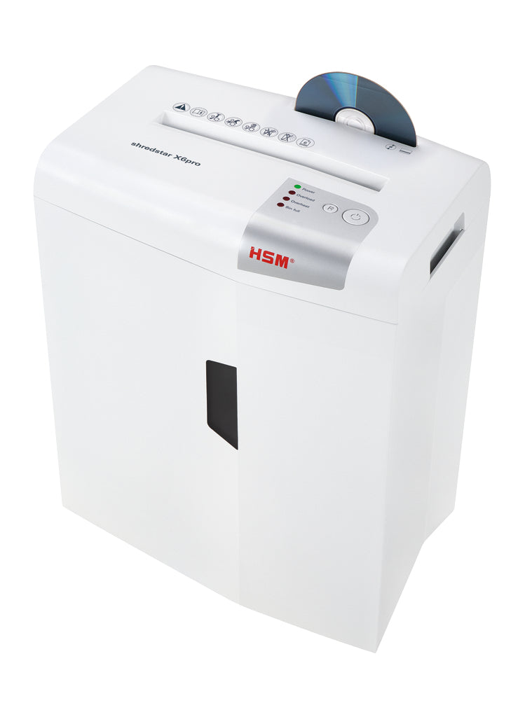 HSM X6pro – Aktenvernichter, DIN P-5, Mikroschnitt 2 × 15 mm, 6 Blatt, 20 l, A4