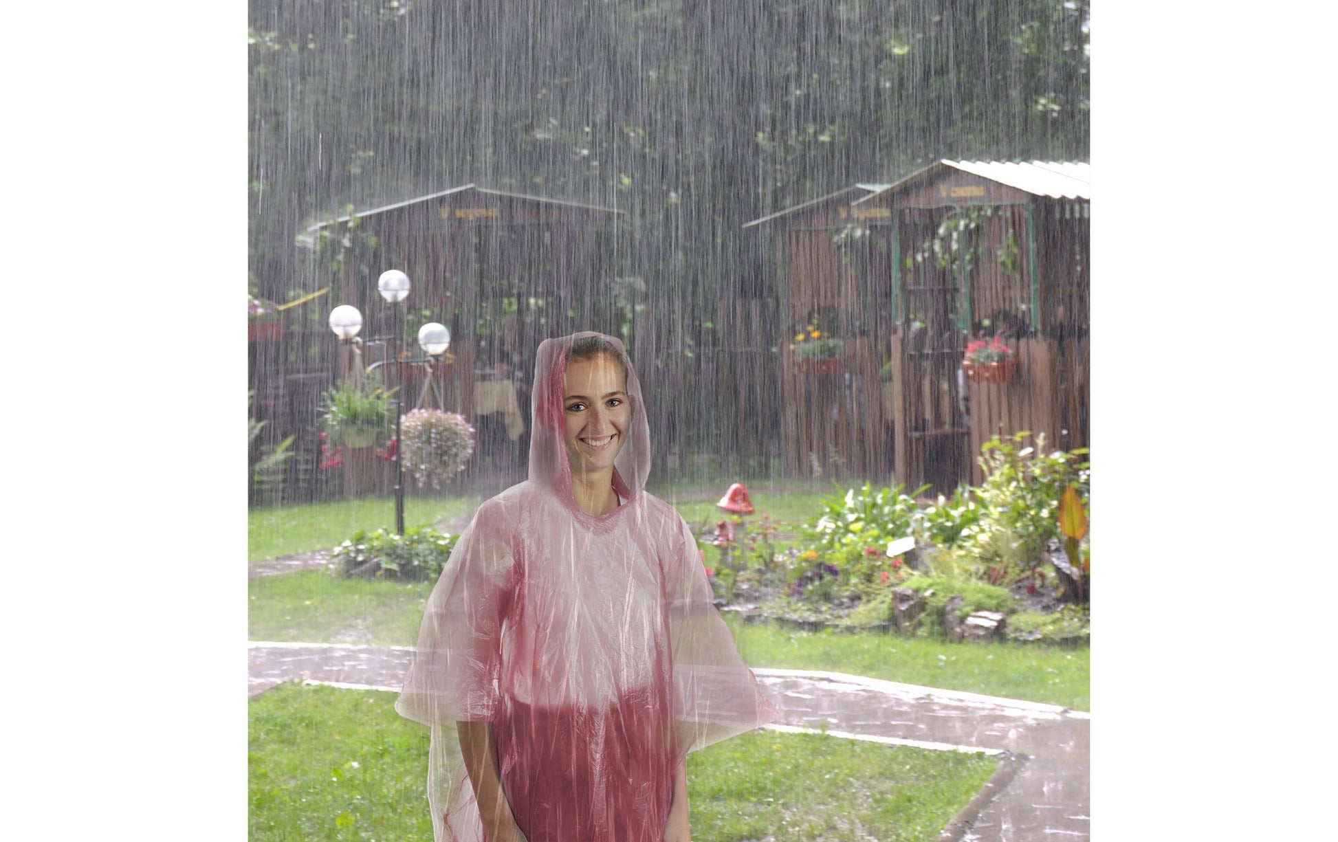 Relaxdays Regenponcho – Einheitsgrösse, mit Kapuze, ca. 125 × 122 cm – Gelb – Polyethylen (PE) – 20 Stk.