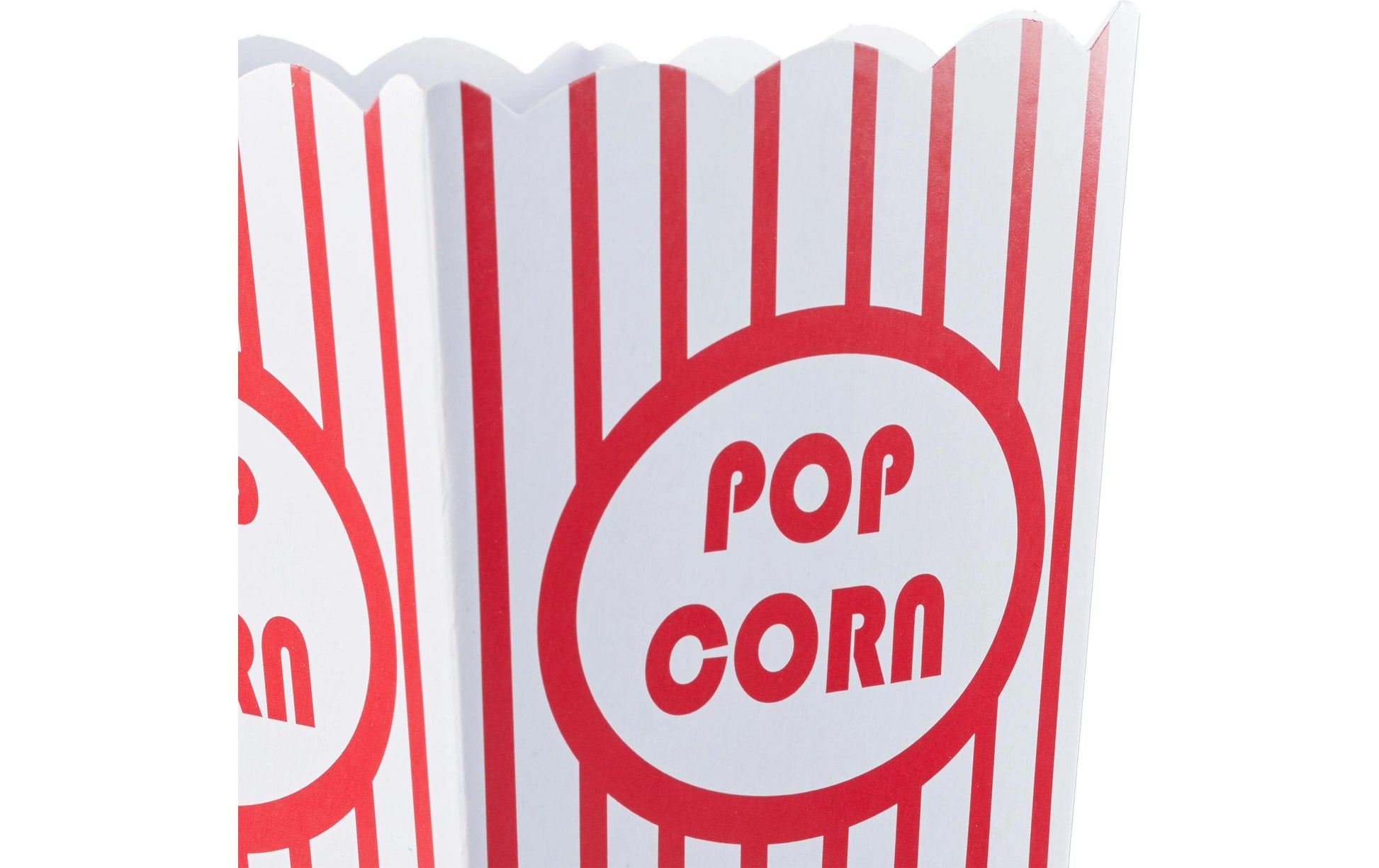 Relaxdays Popcorntüten, Papier/Karton – 16 × 10,5 × 10,5 cm, Rot/Weiss – 60 Stk.