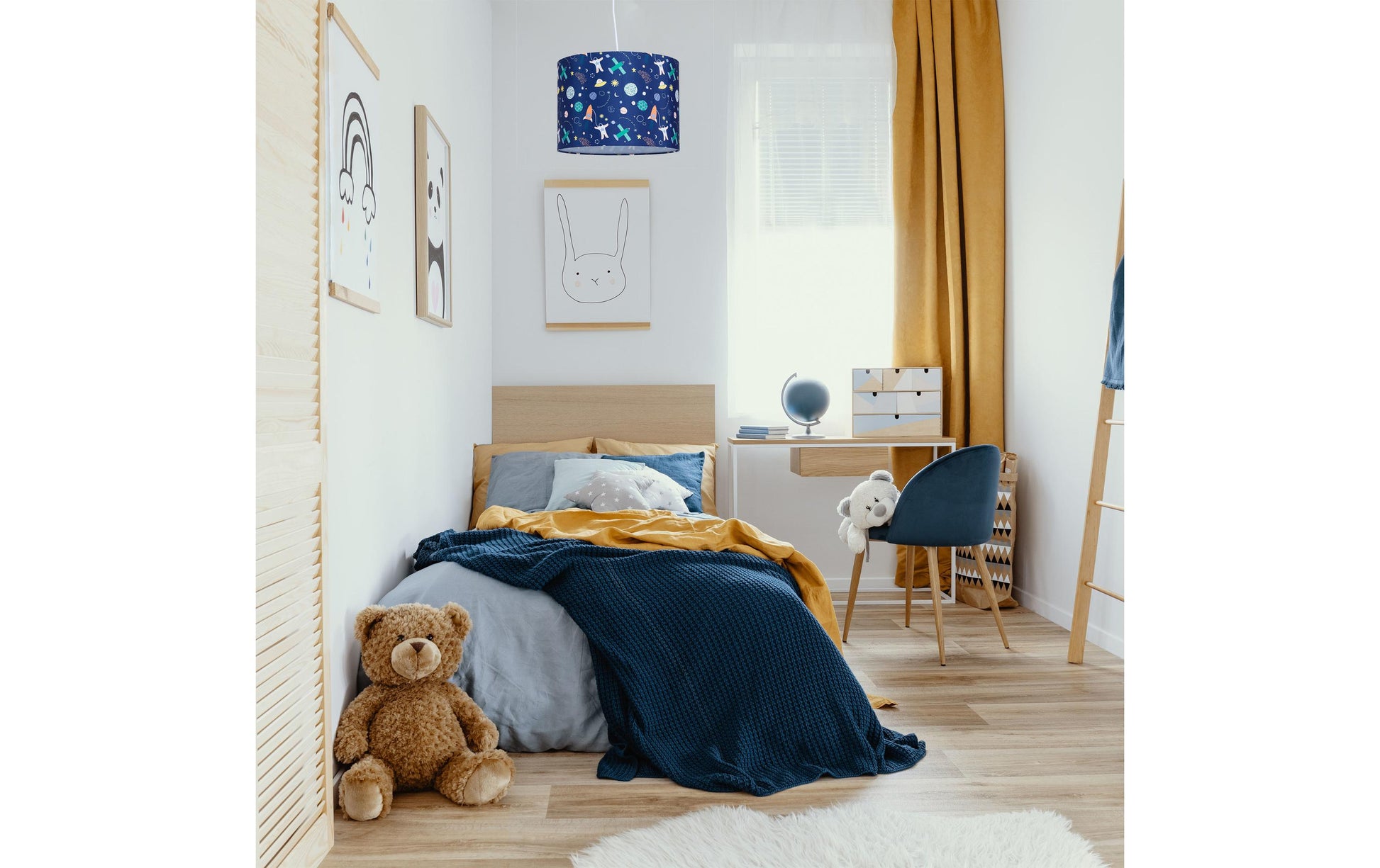 Relaxdays Deckenleuchte – Ø 35 × 155 cm, 60 W, weiss, E27, ohne Leuchtmittel