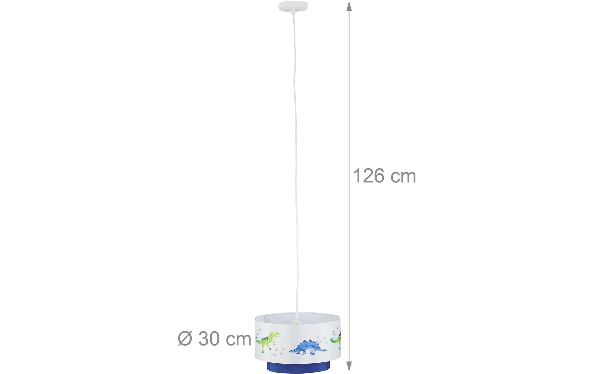 Relaxdays Deckenleuchte – Ø 30 × 126 cm, 60 W, weiss